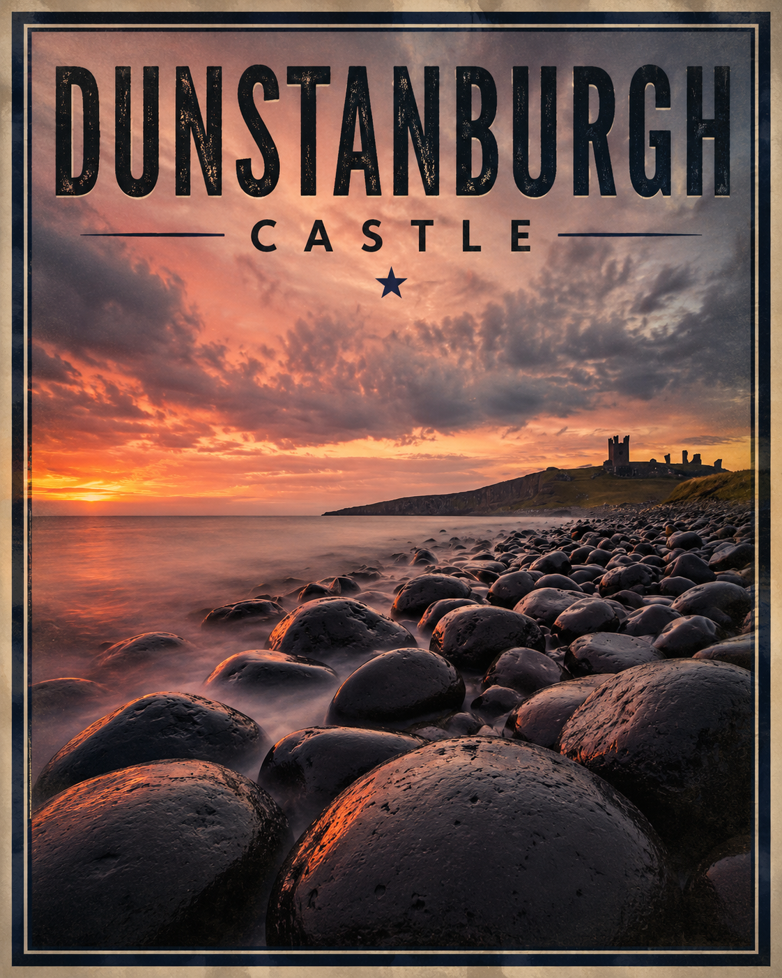 A4 Digital Poster - Bamburgh Castle