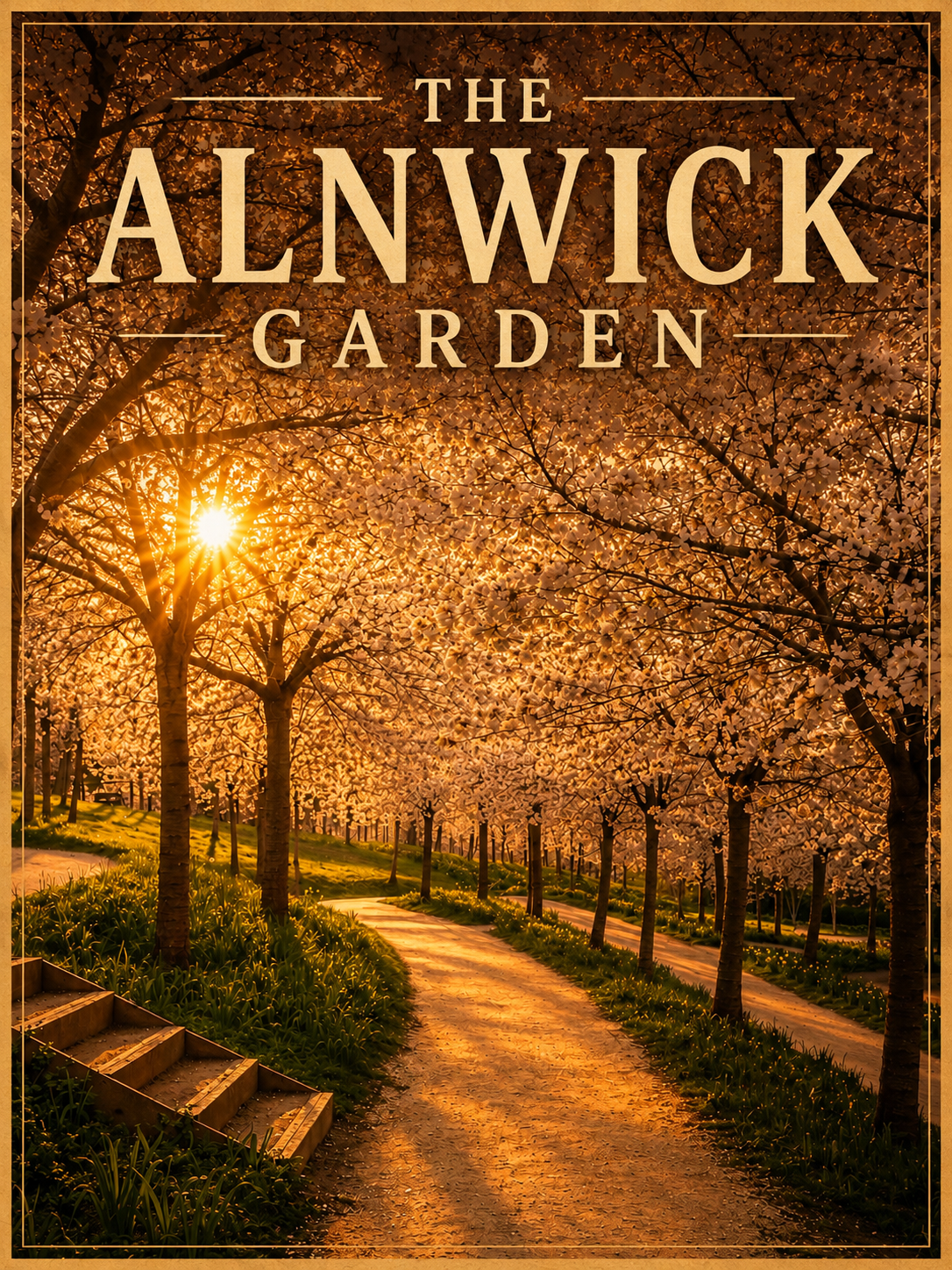 A4 Digital Poster - The Alnwick Garden Cherry Blossom