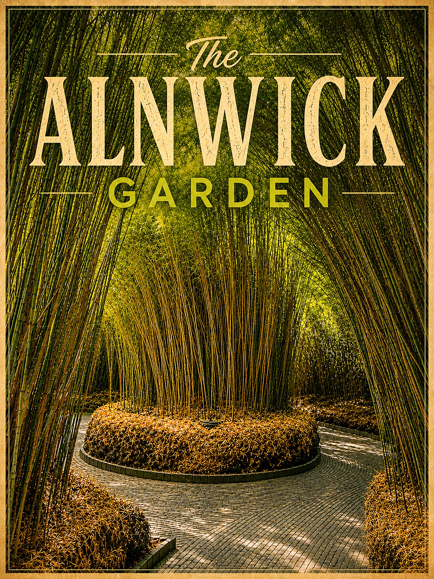A4 Digital Poster - The Alnwick Garden Bamboo Maze