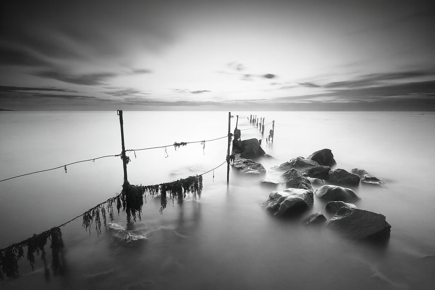 Sugar Sands Beach, Northumberland (B&W)