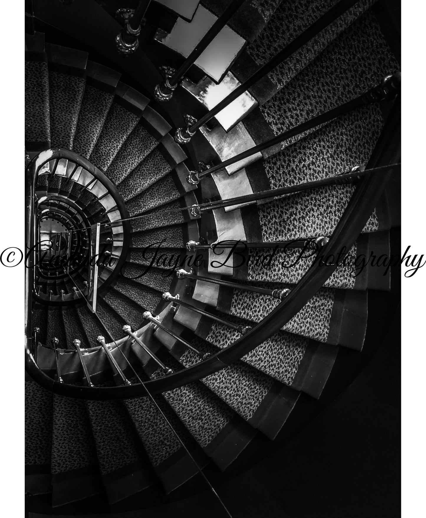 Spiral Stair Case, Paris (B&W)