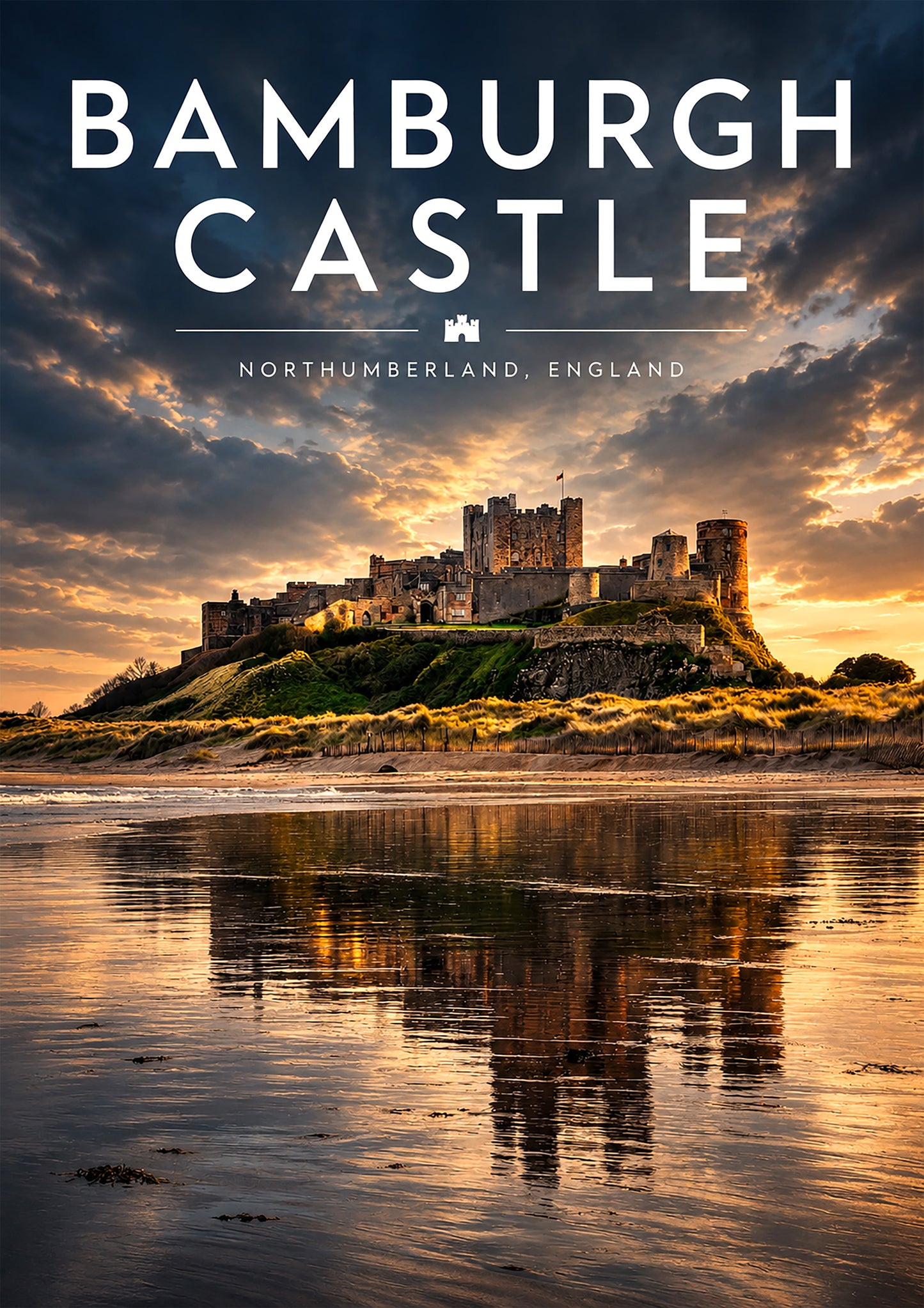 A4 Digital Poster - Bamburgh Castle