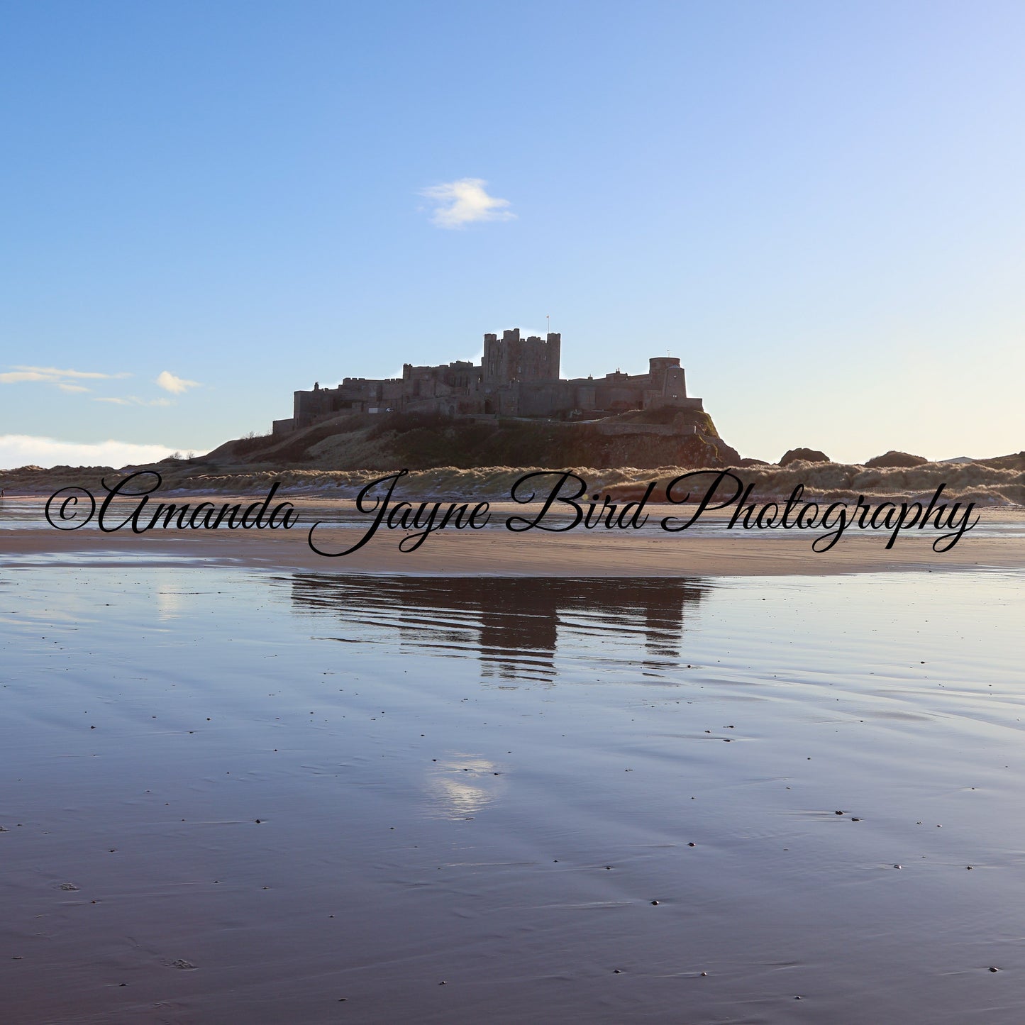 Bamburgh Castle from the beach