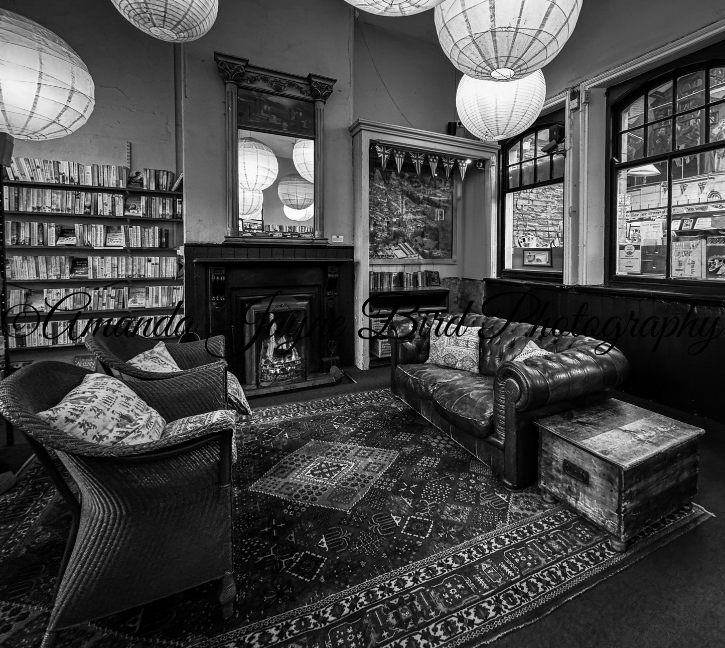Barter Books - Fireplace B&W