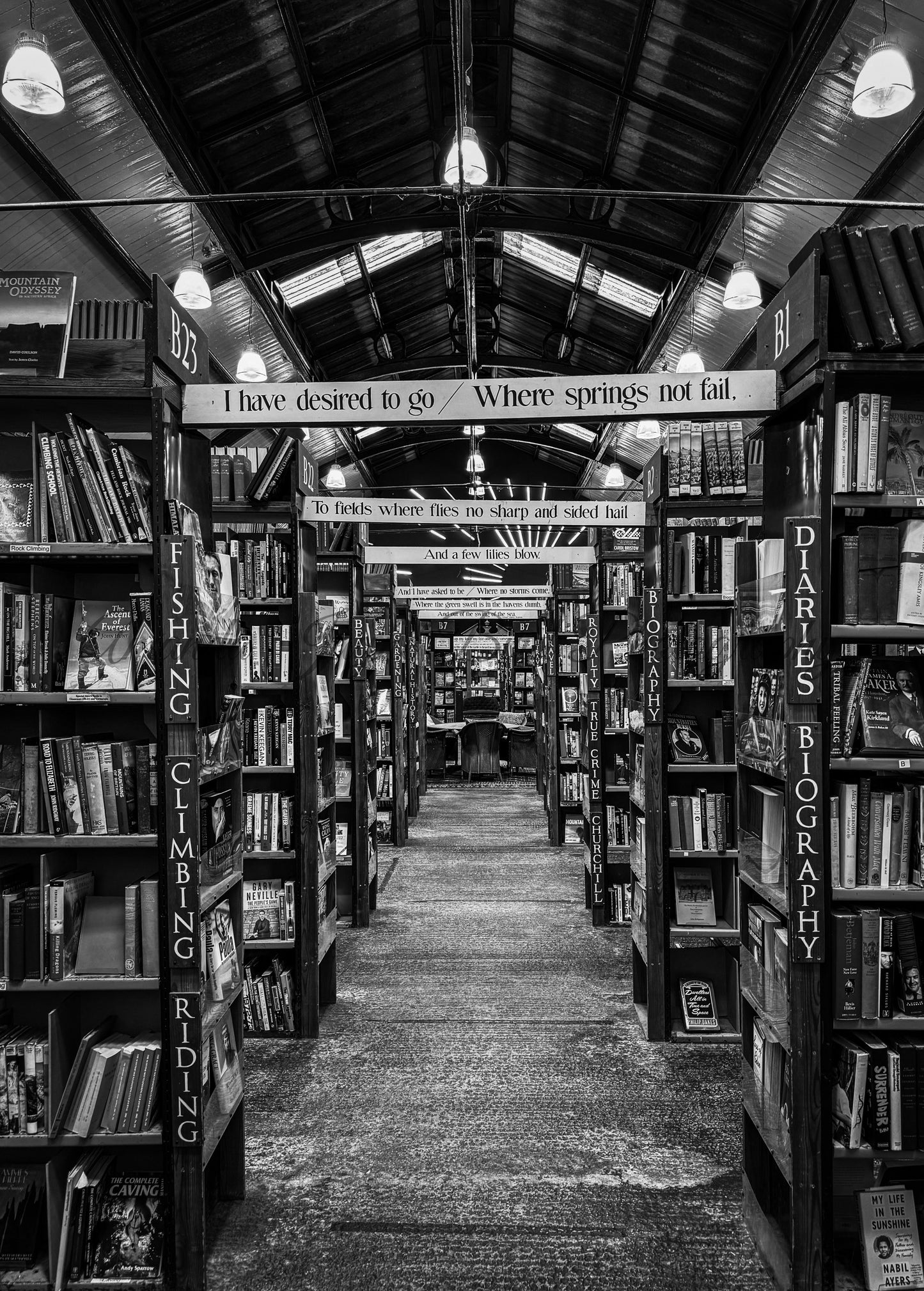 Barter Books - I have desired to go (B&W)