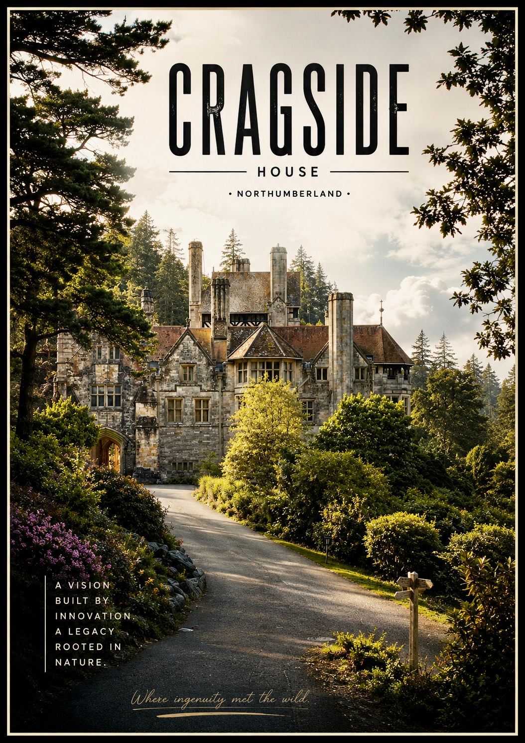 A4 Digital Poster - Cragside House, Rothbury