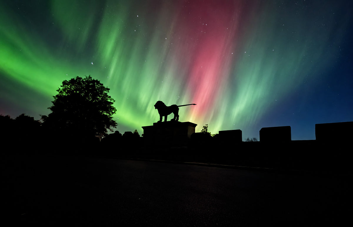 The Lion Bridge, Alnwick and Aurora Borealis