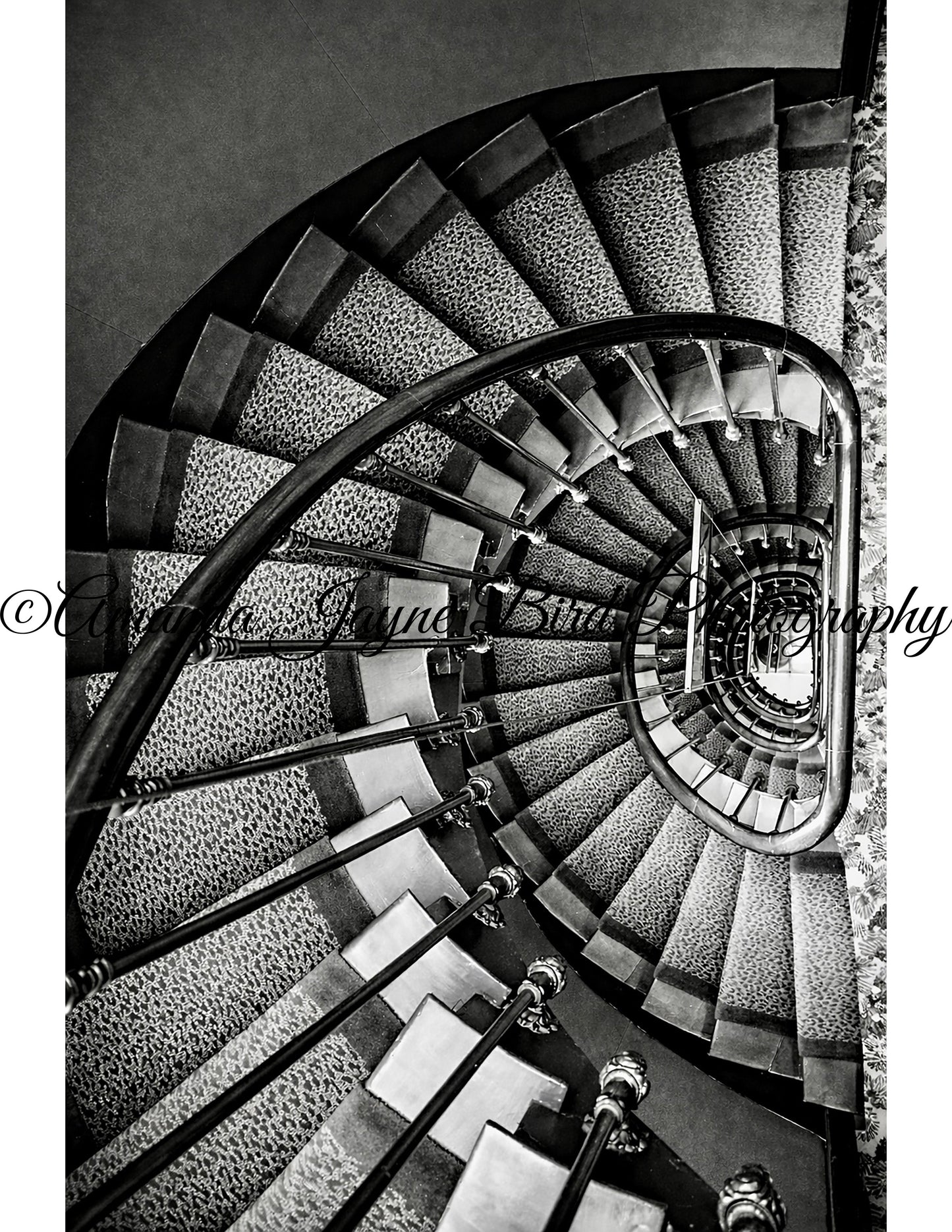 Spiral Staircase, somewhere in Paris (B&W)