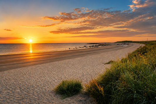 Boulmer Beach at sunset