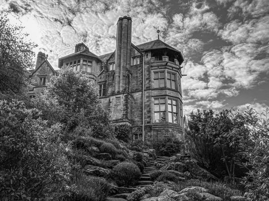 Cragside House, Rothbury B&W