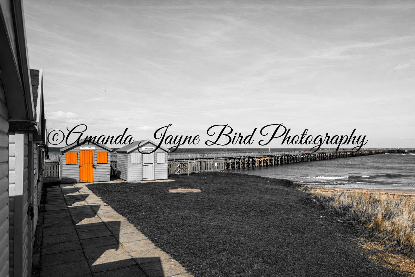 Amble Beach Huts & Pier (Colour Pop)
