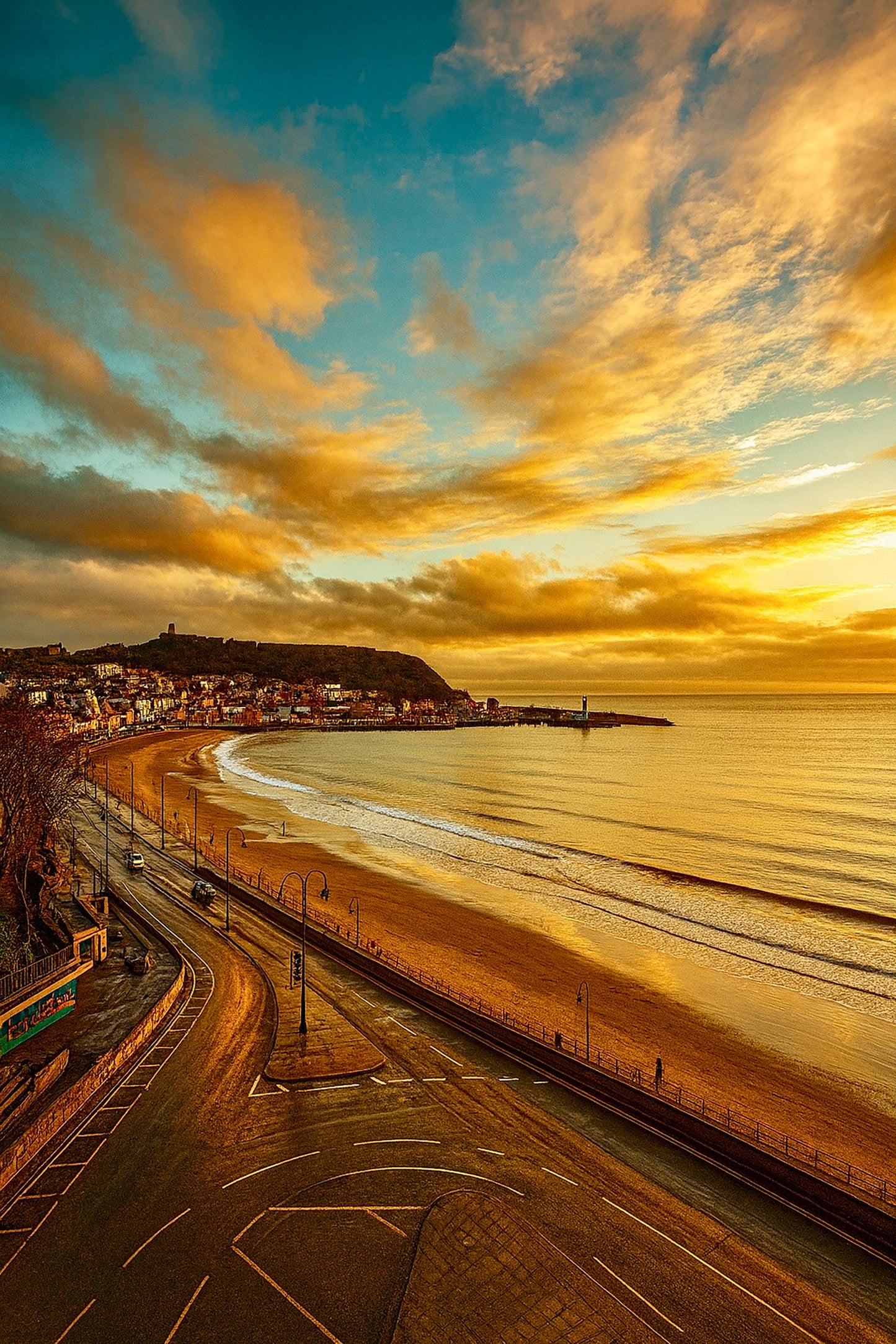 Sunrise over Scarborough, Yorkshire