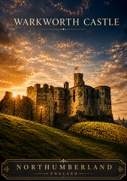 A4 Digital Poster - Warkworth Castle