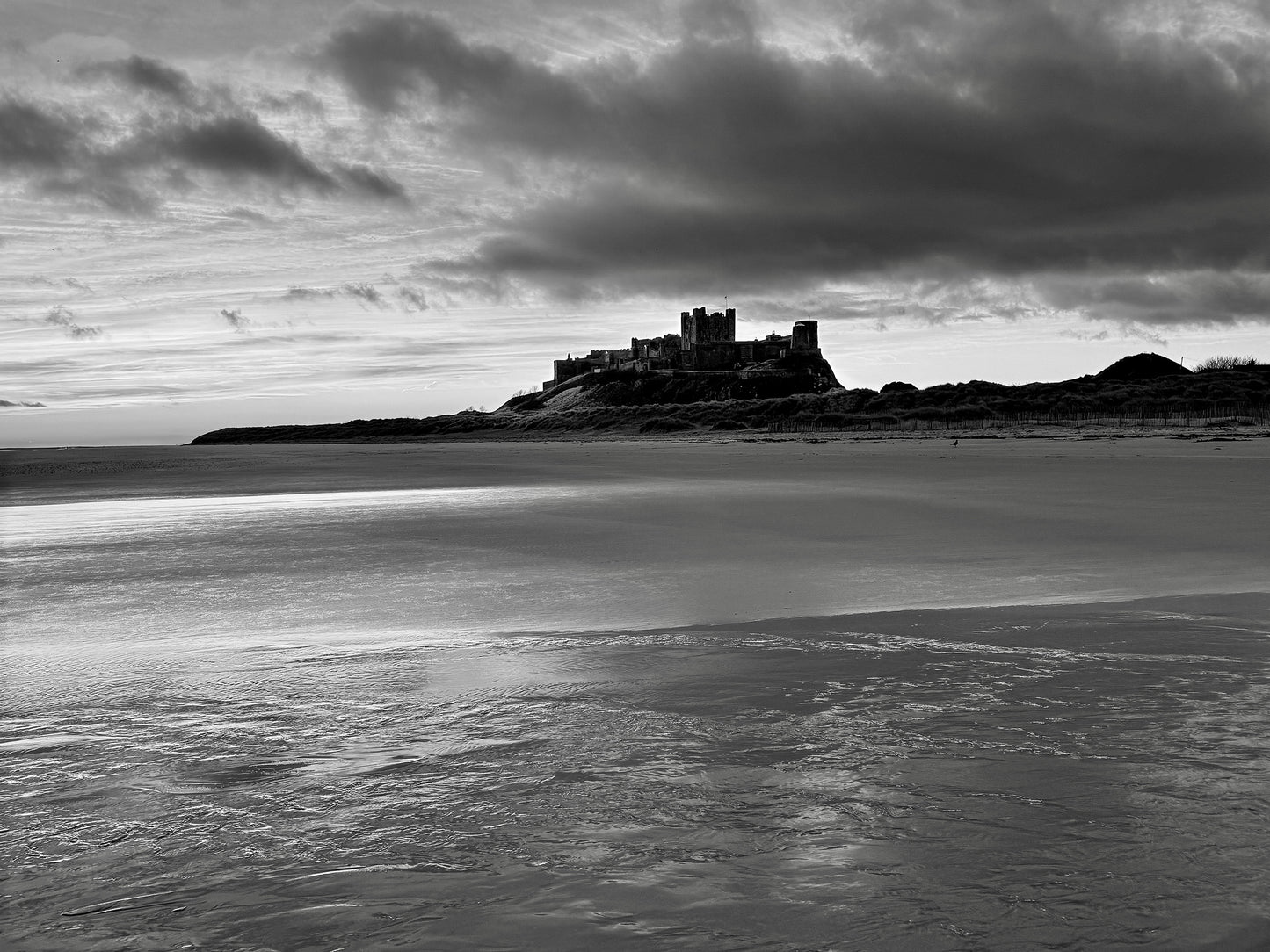 Bamburgh Castle, Bamburgh (B&W)