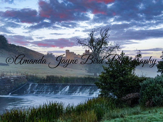 Alnwick Castle & the weir at sunrise