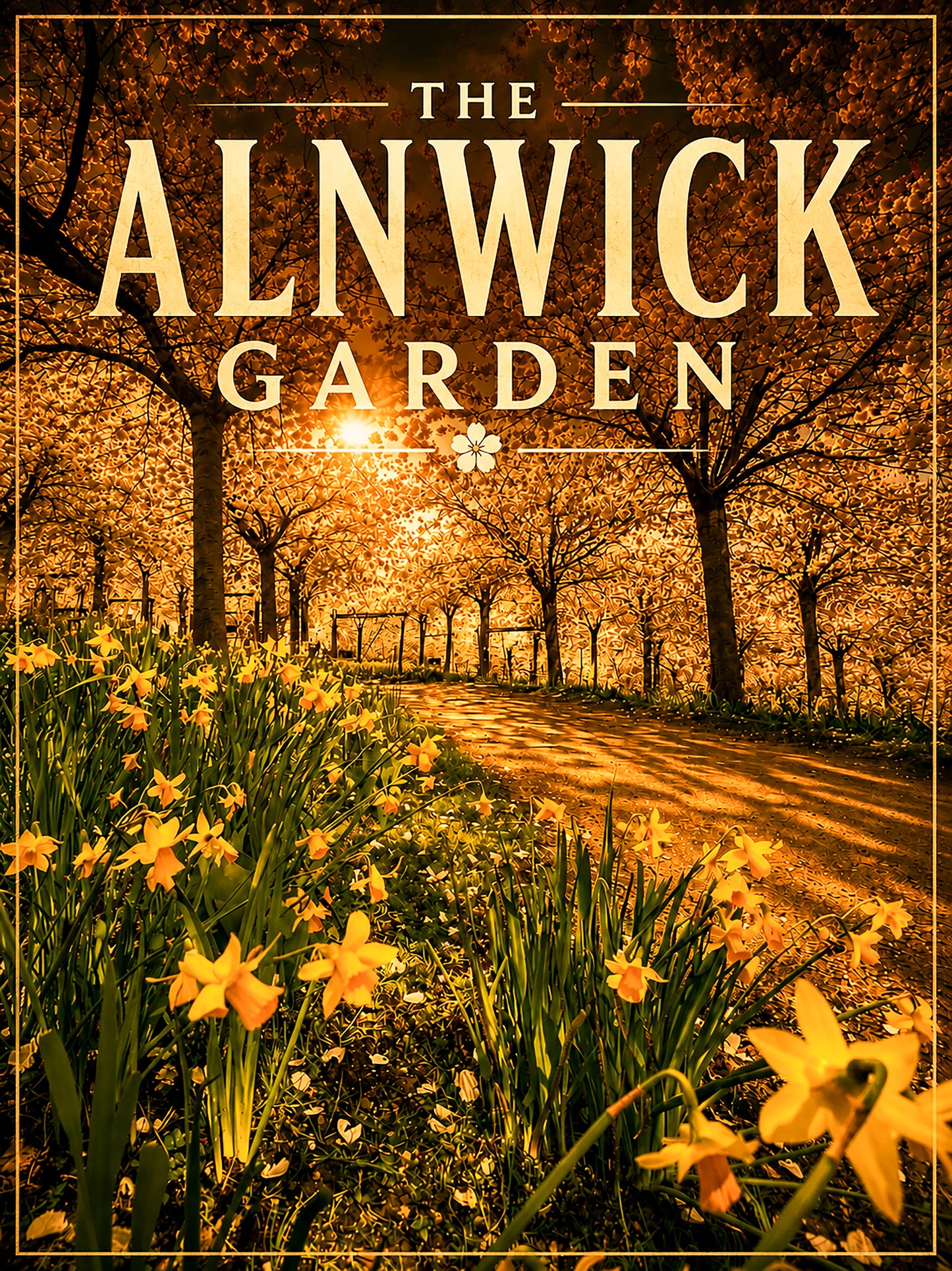 A4 Digital Poster - The Alnwick Garden Cherry Blossom