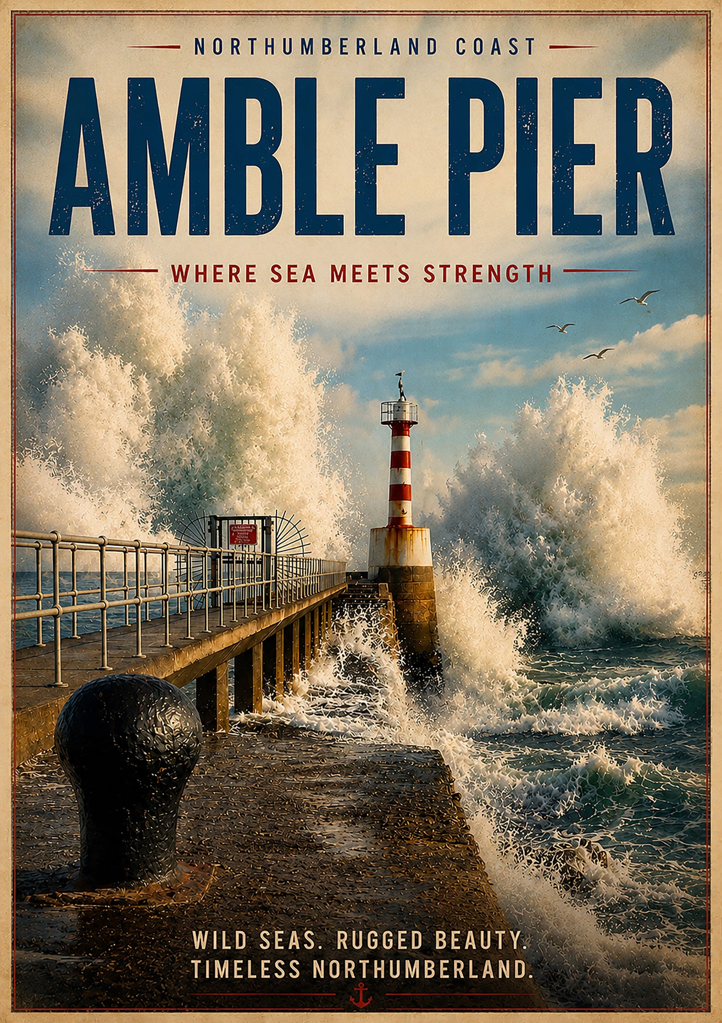 A4 Digital Poster -  Amble Pier