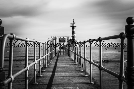 Amble Pier (B&W)