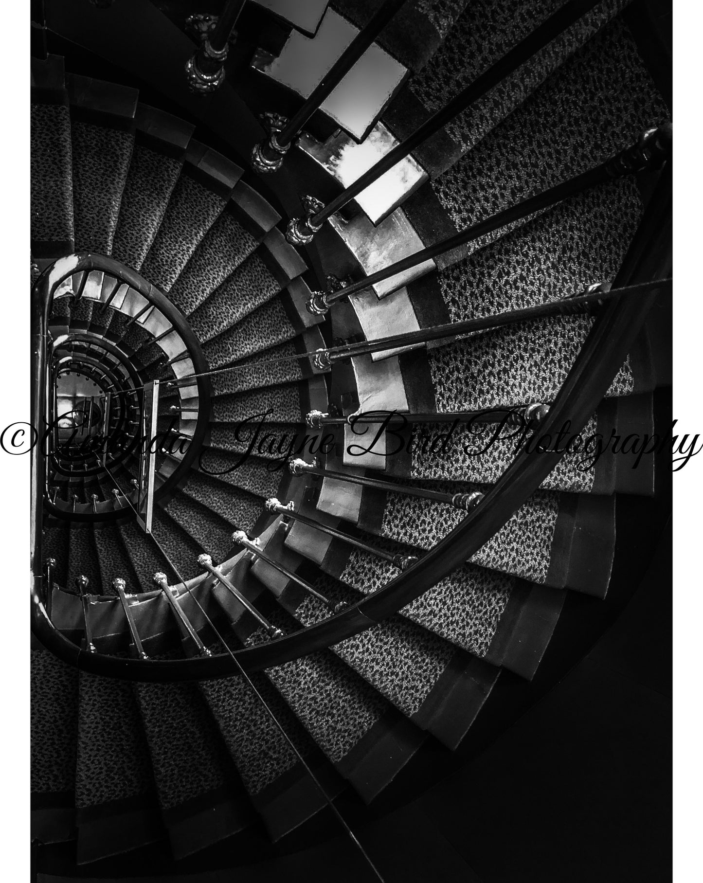 Spiral Stair Case, Paris (B&W)