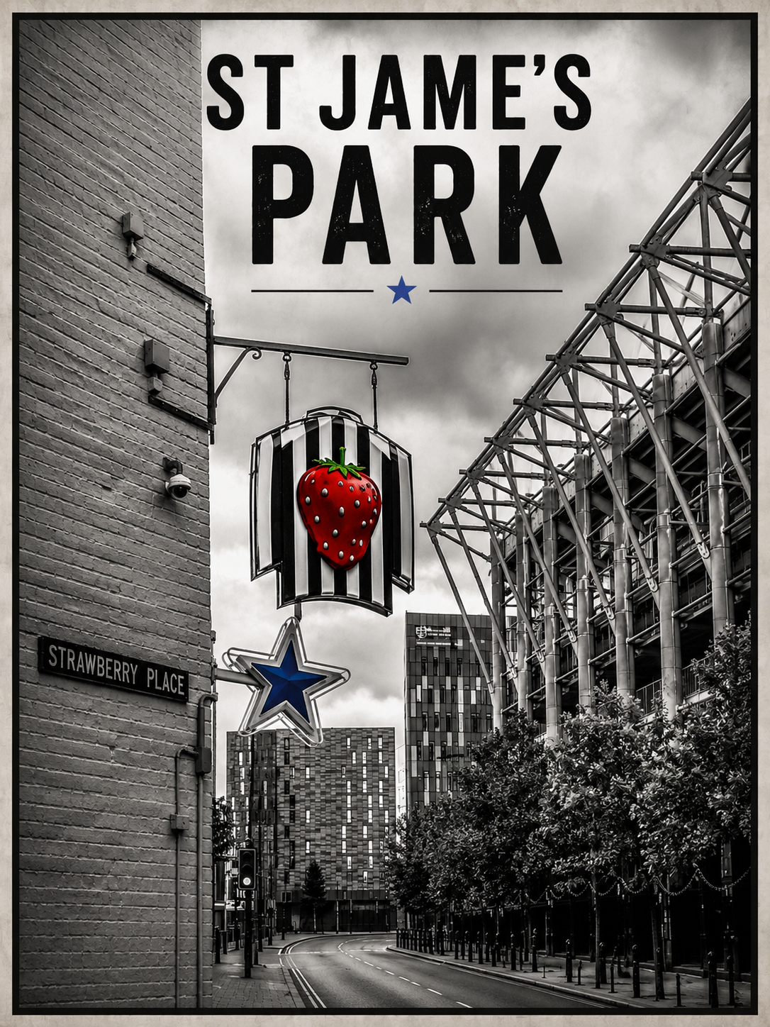 A4 Digital Poster -  St Jame's Park & The Strawberry