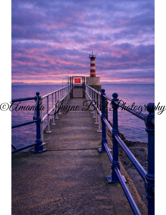 Amble Pier Sunset