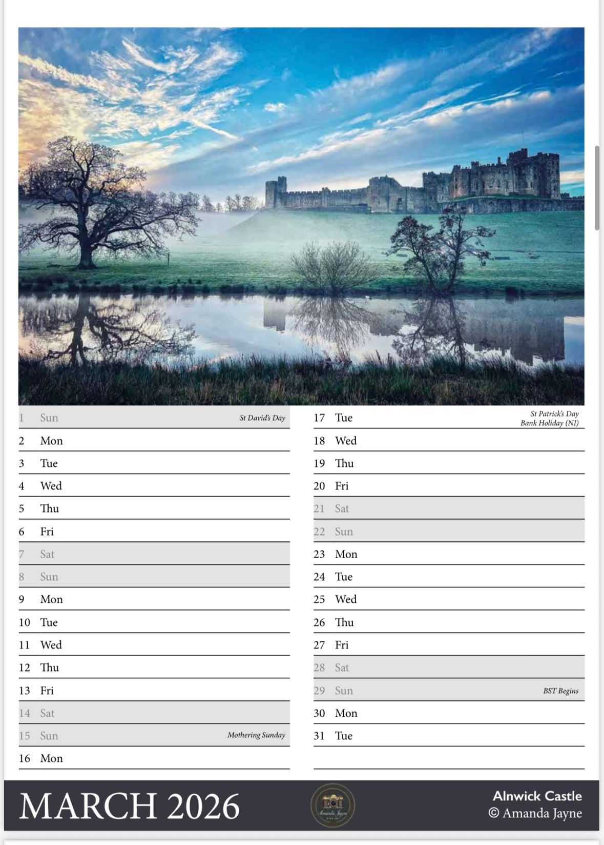 2026 Calendar