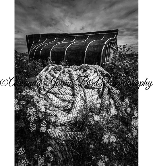 Boat Shed - Holy Island (B&W)