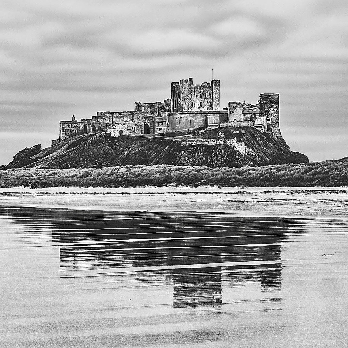 Bamburgh Castle, Bamburgh (B&W)
