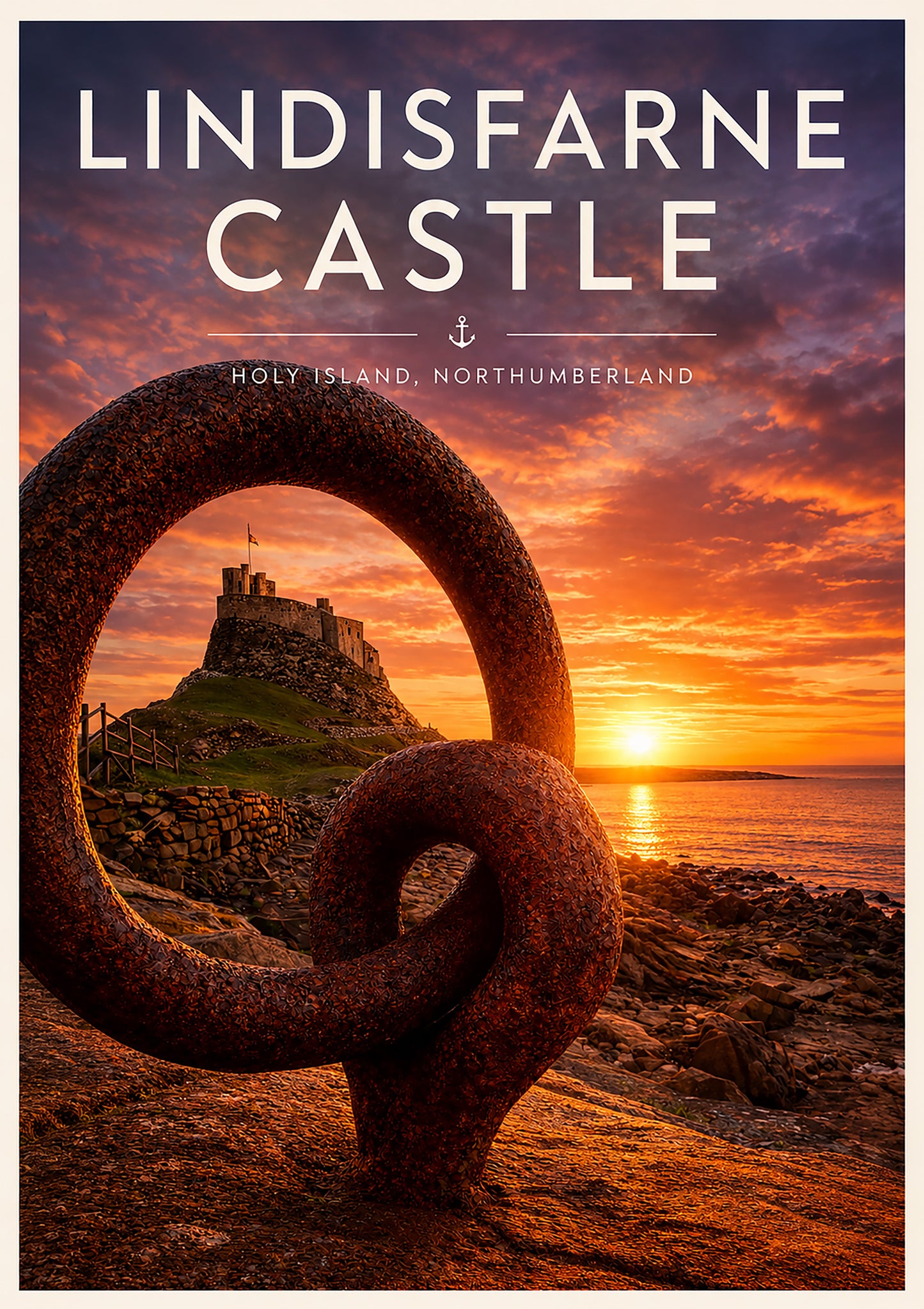 A4 Digital Poster -  Lindisfarne Castle