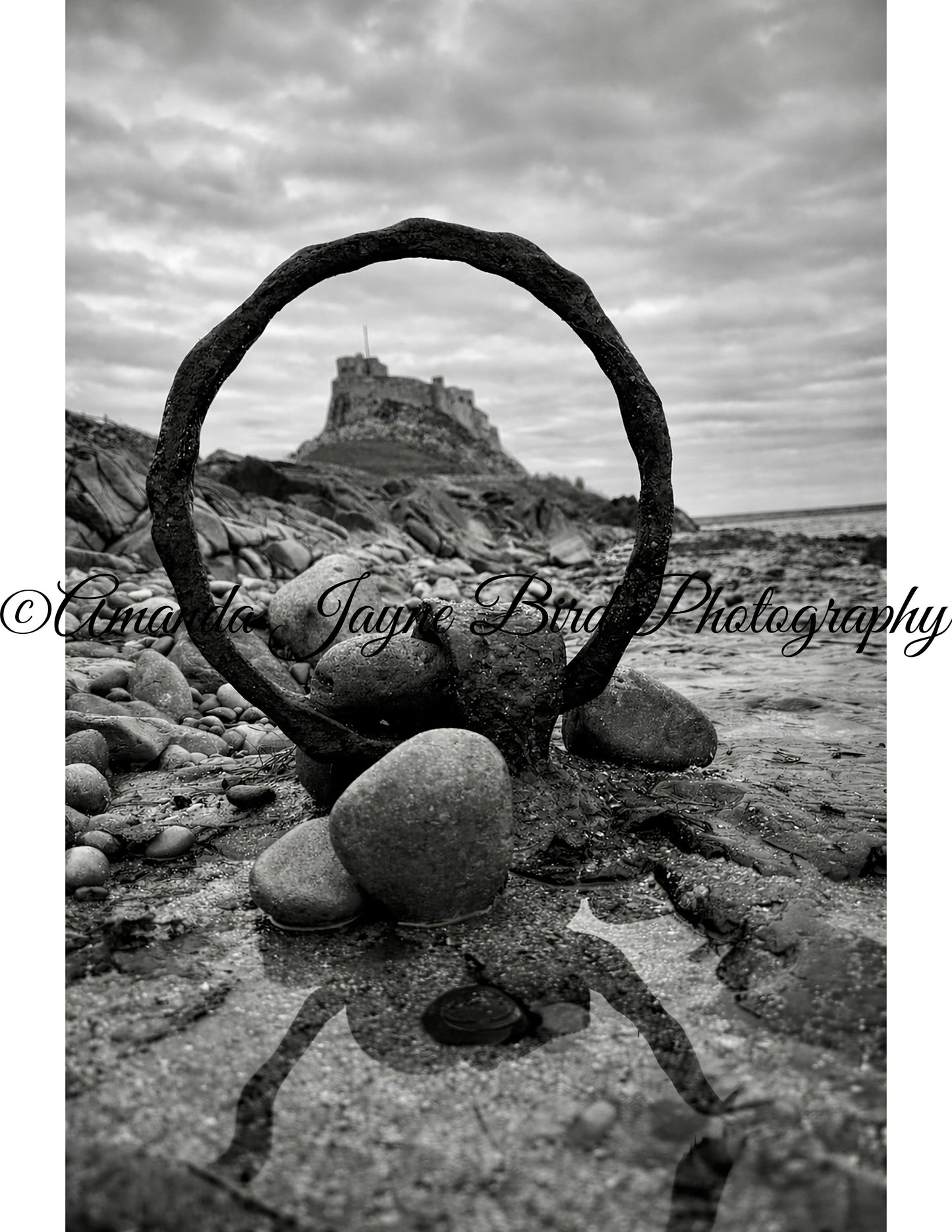 Lindisfarne Castle, Holy Island (B&W)