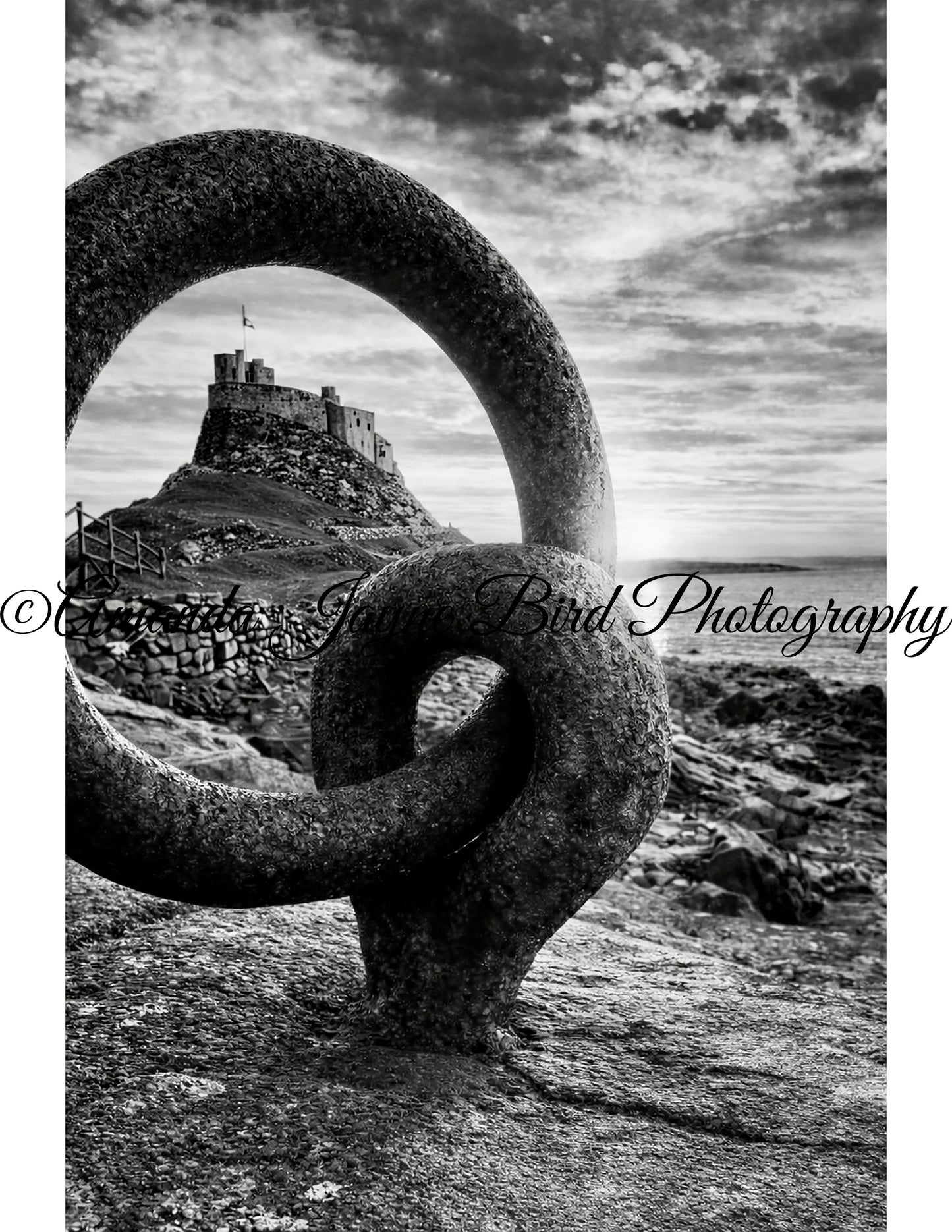 Lindisfarne Castle, Holy Island (B&W)