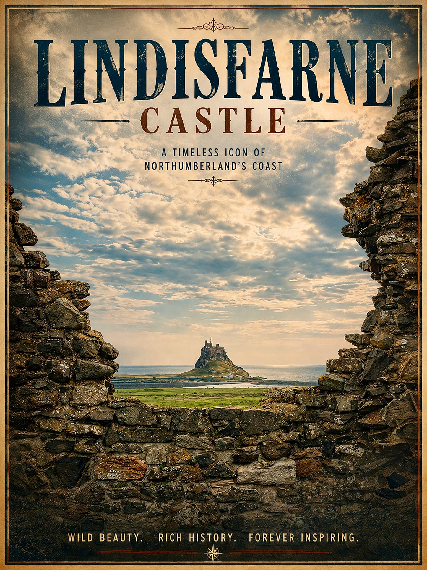 A4 Digital Poster -  Lindisfarne Castle, Holy Island