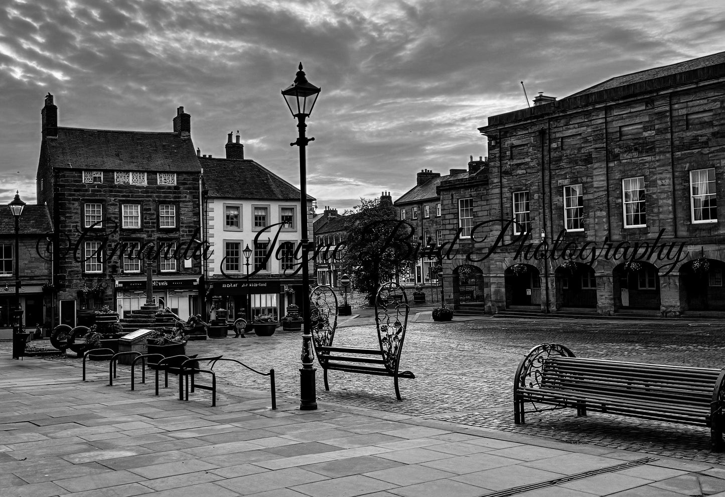 Alnwick Market Place (B&W)
