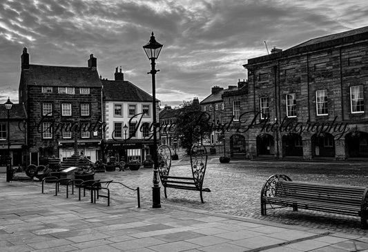 Alnwick Market Place (B&W)