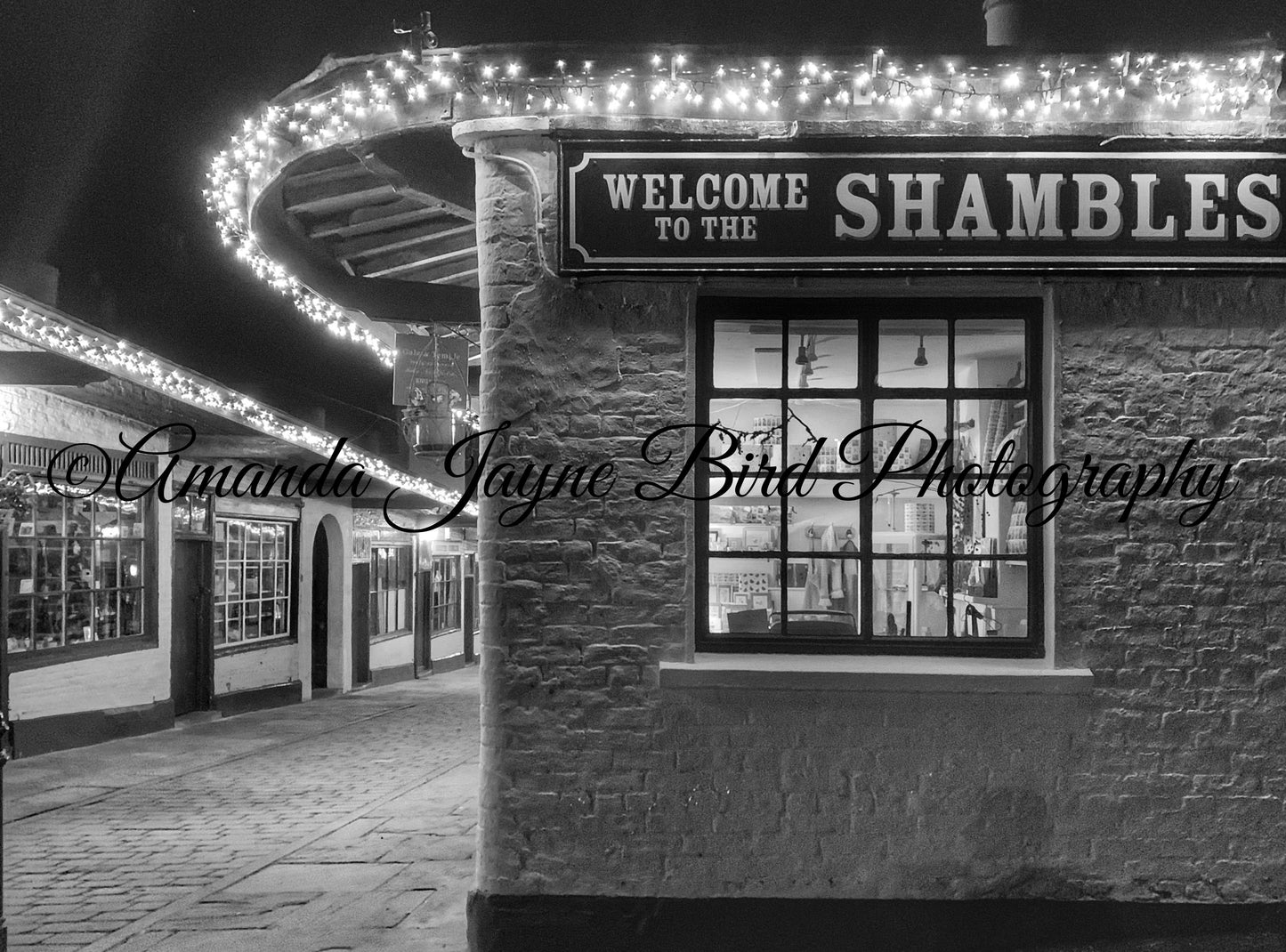 Shambles, Malton, Yorkshire (B&W)