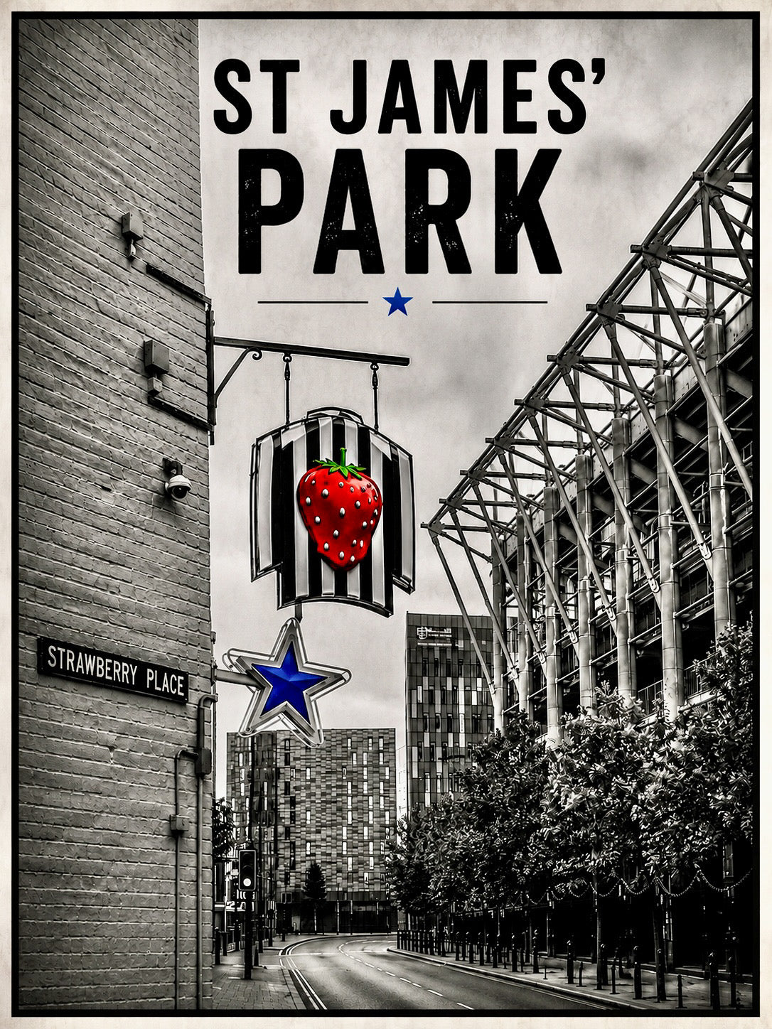 A4 Digital Poster -  St James' Park & The Strawberry