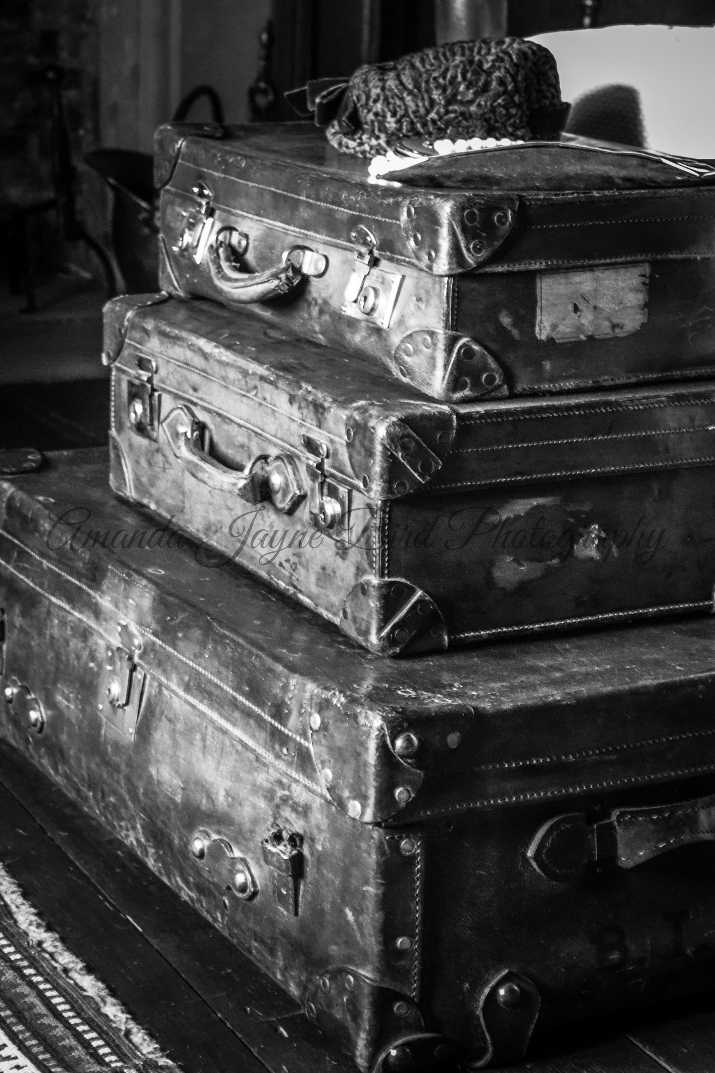 Vintage Suitcases (B&W)